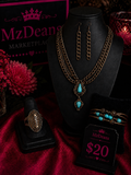 Turquoise Elegance Statement Jewelry Set