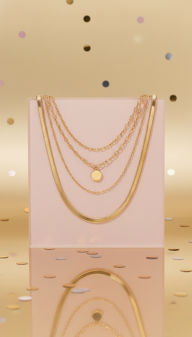 Layered Gold Chain Necklace